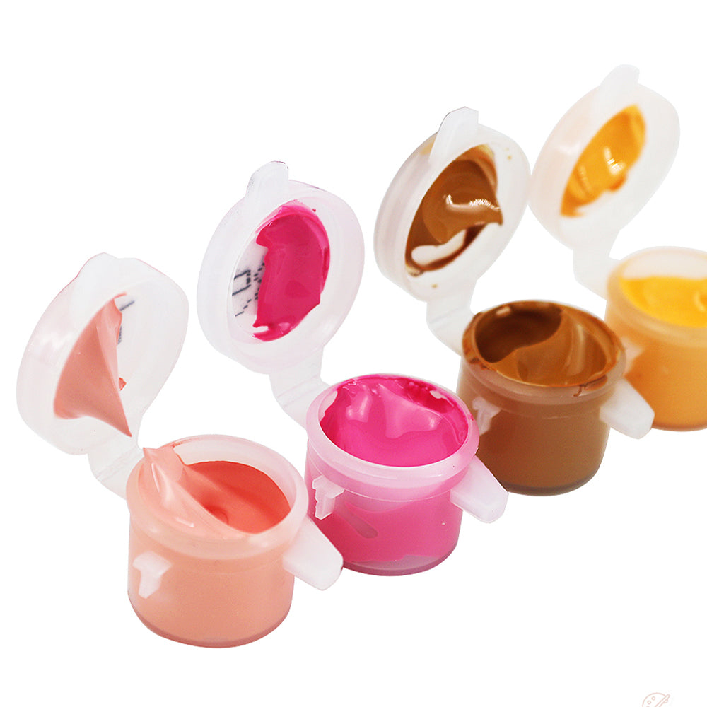 Vita prästkragar i en blå vas – Måla efter nummer