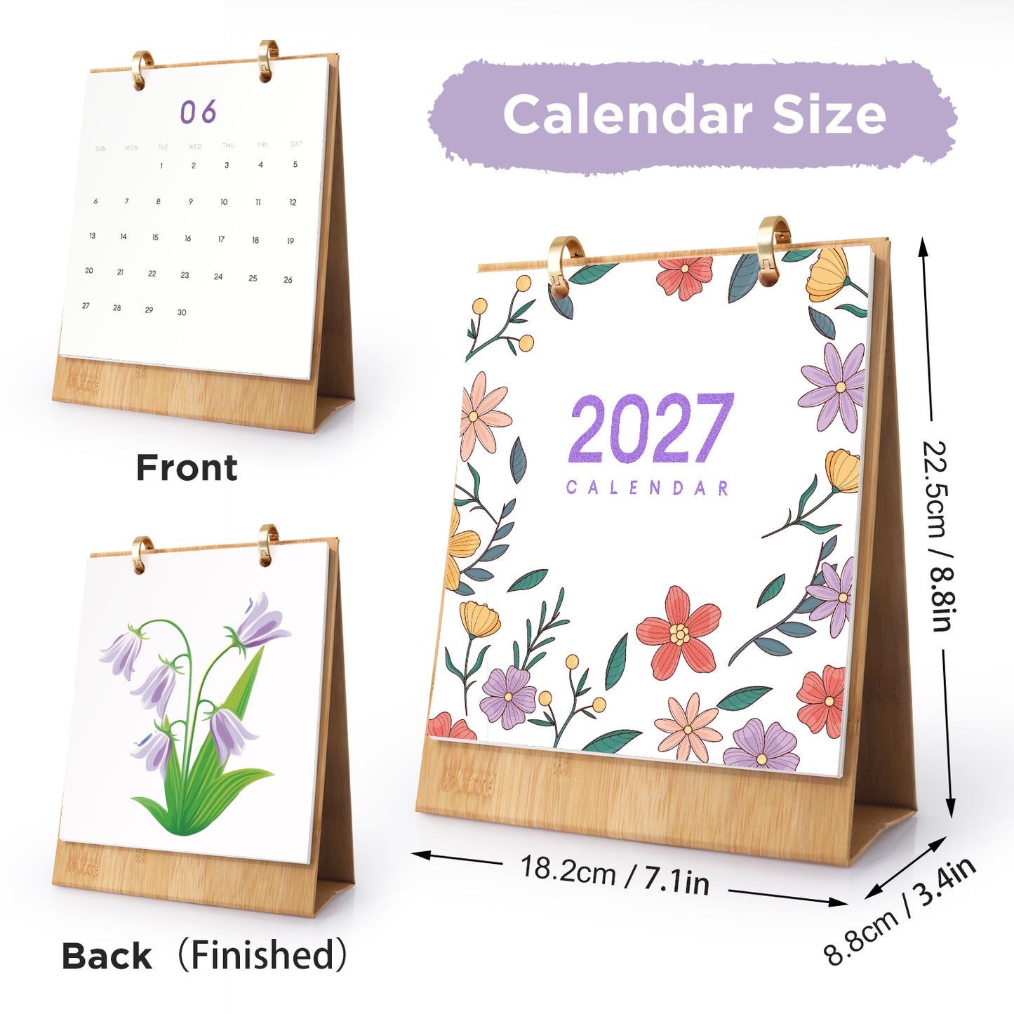 Blommor-2027 Måla efter siffror-kalender