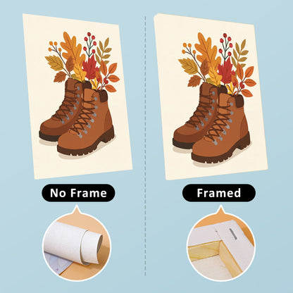 Blommor i skor - Måla efter nummer