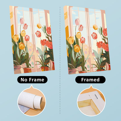 Dörrar i blom - Måla efter nummer