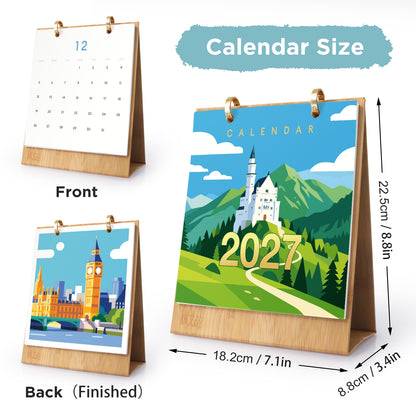Resor-2027 Måla efter siffror-kalender