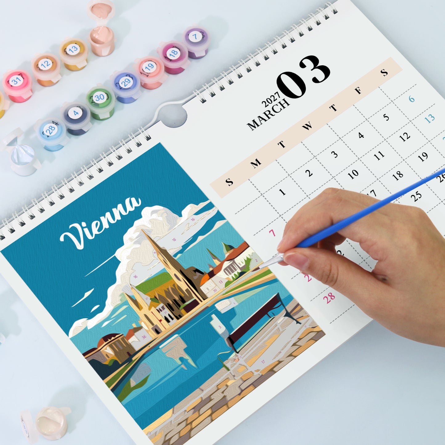 Stad-2027 Måla efter siffror-kalender