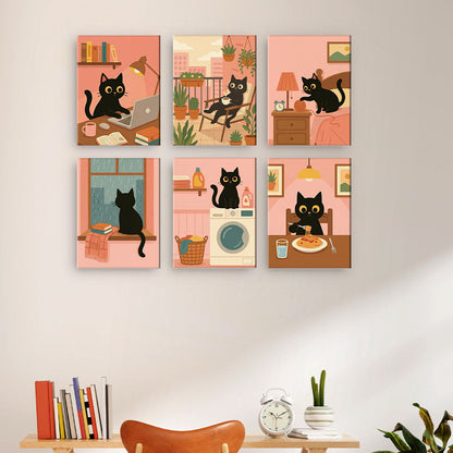 Svarta kattens dag - Måla efter nummer