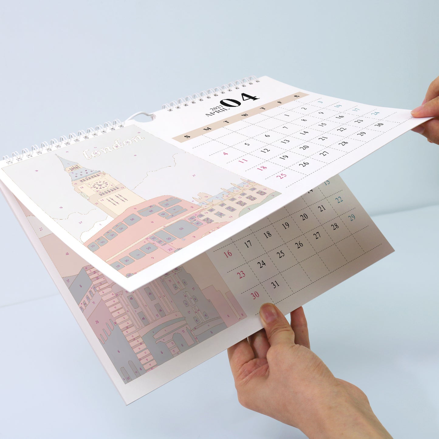 Stad-2027 Måla efter siffror-kalender