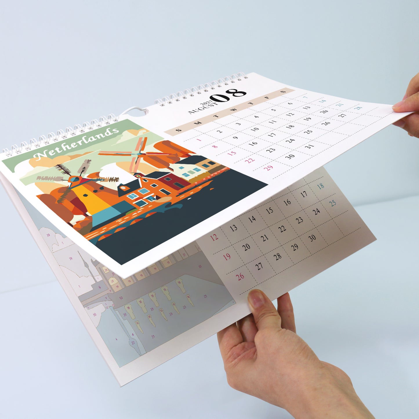 Stad-2027 Måla efter siffror-kalender