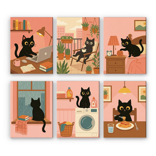 Svarta kattens dag - Måla efter nummer