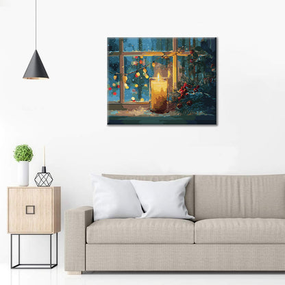 Julens ljussken – Måla efter siffror