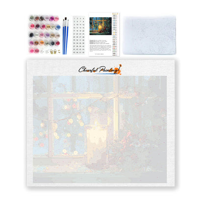 Julens ljussken – Måla efter siffror