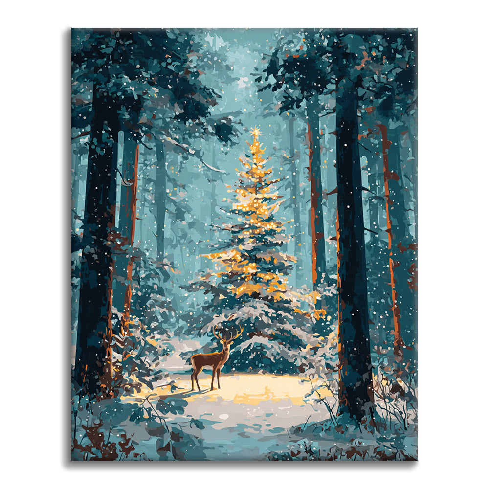 Julskogen – Måla efter siffror