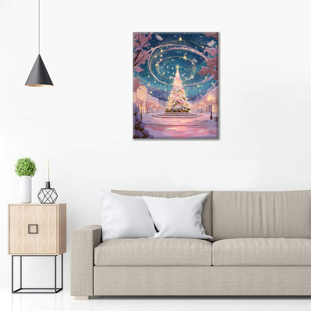 Magiska julgranen – Måla efter siffror