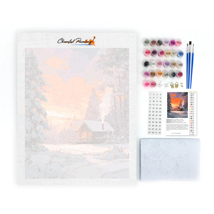 Vinterstugan – Måla efter siffror