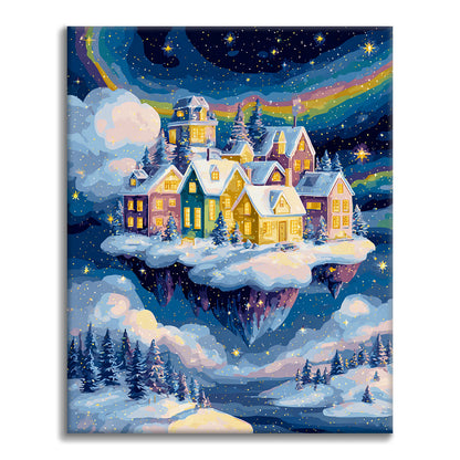 Vinterstaden – Måla efter siffror