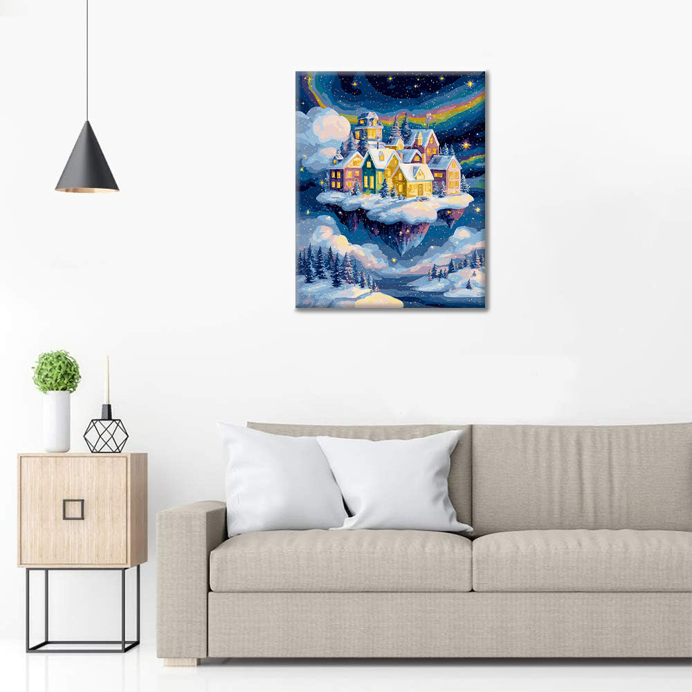 Vinterstaden – Måla efter siffror