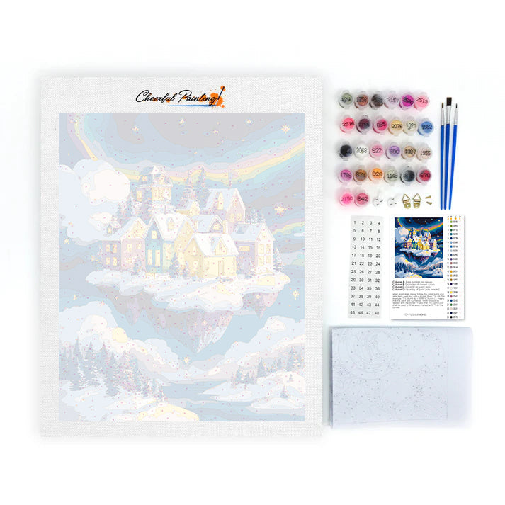 Vinterstaden – Måla efter siffror