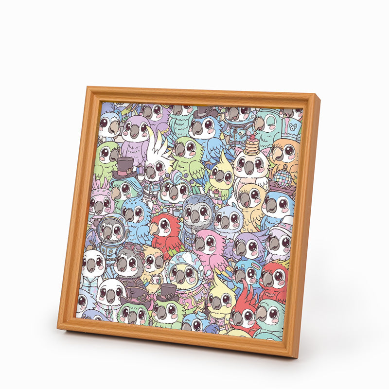 Undulat - Träpussel att färglägga