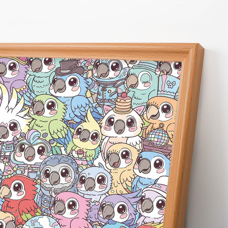 Undulat - Träpussel att färglägga