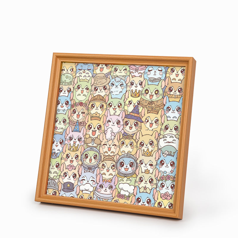 Chinchilla - Träpussel att färglägga