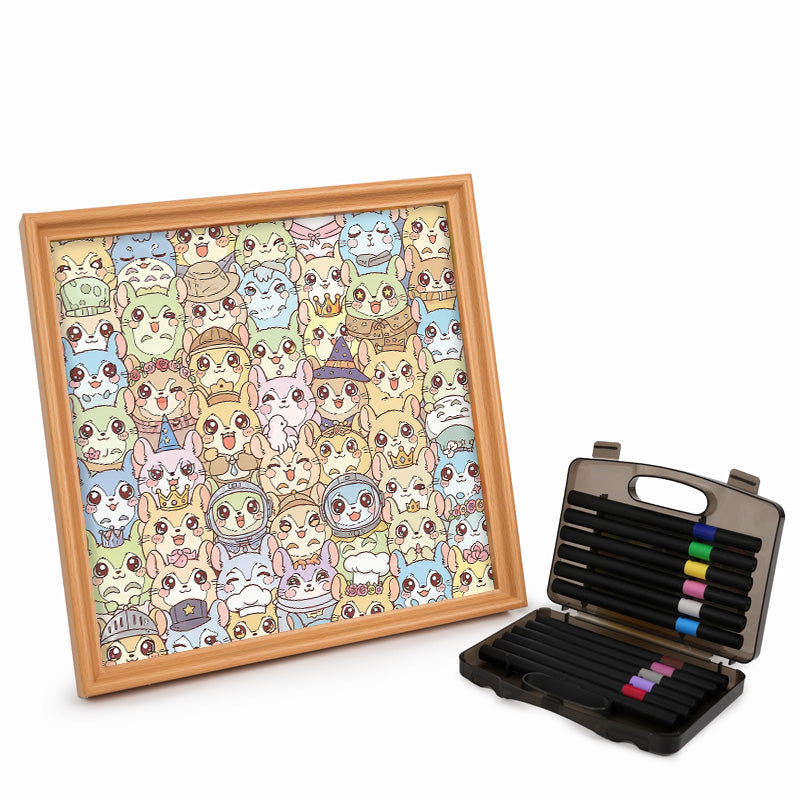 Chinchilla - Träpussel att färglägga