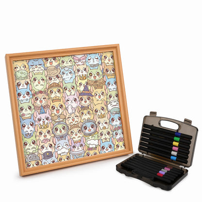 Chinchilla - Träpussel att färglägga