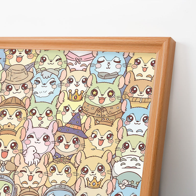 Chinchilla - Träpussel att färglägga