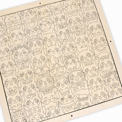 Chinchilla - Träpussel att färglägga