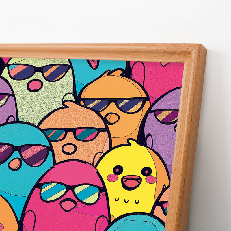 Charmiga fåglar - Träpussel att färglägga