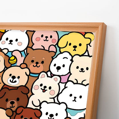 Skogskompisar - Träpussel att färglägga