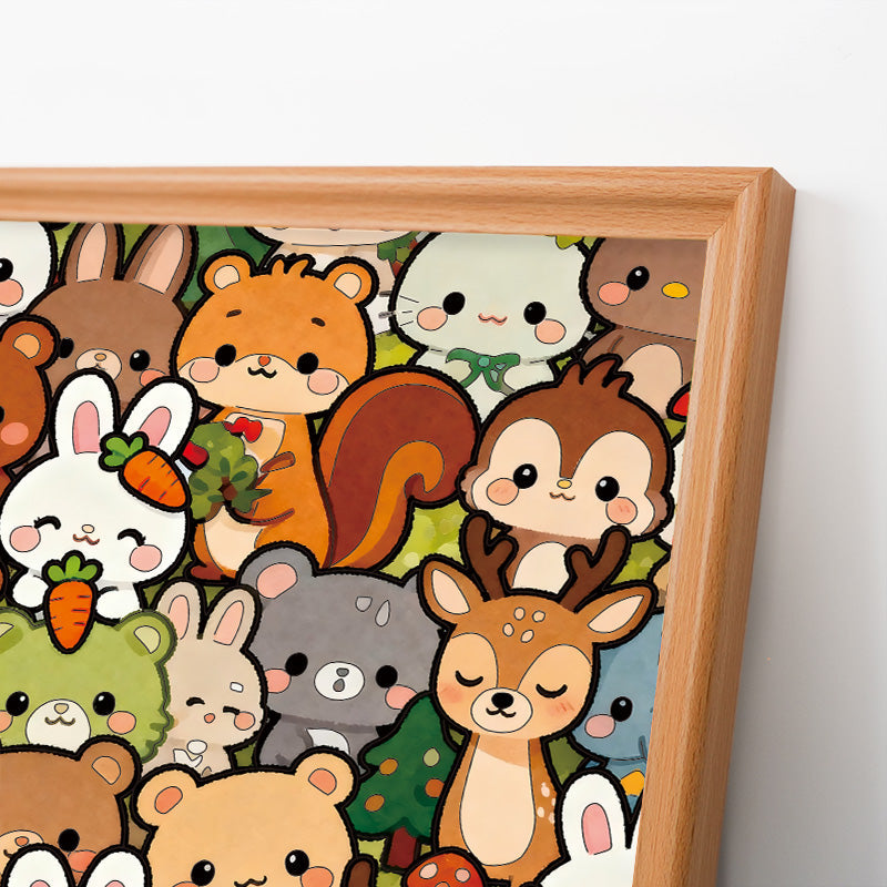 Skogspersonal - Träpussel att färglägga