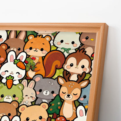 Skogspersonal - Träpussel att färglägga