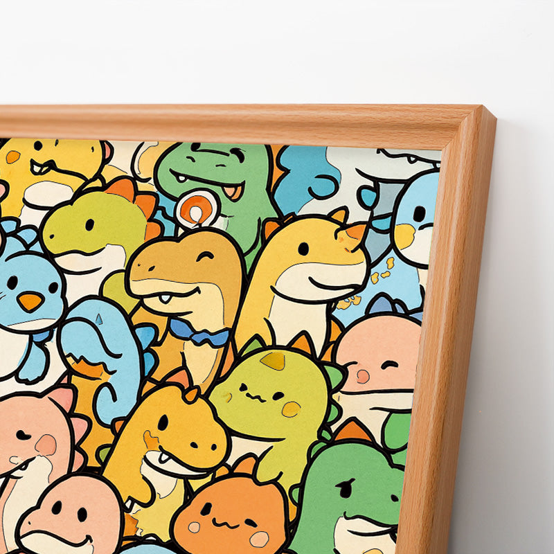 Liten drake - Träpussel att färglägga