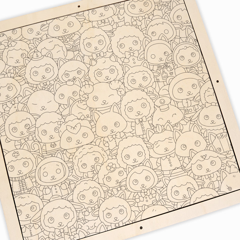 får - Träpussel att färglägga