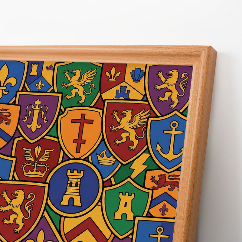 Märkessamling - Träpussel att färglägga