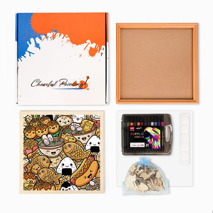 Happy Bites - Träpussel att färglägga