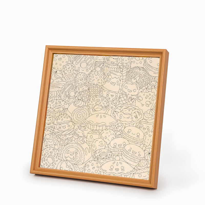 Snack Squad - Träpussel att färglägga