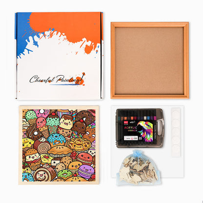 Snack Squad - Träpussel att färglägga