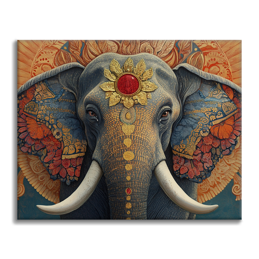 Helig Elefant - Måla efter Nummer