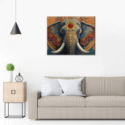 Helig Elefant - Måla efter Nummer