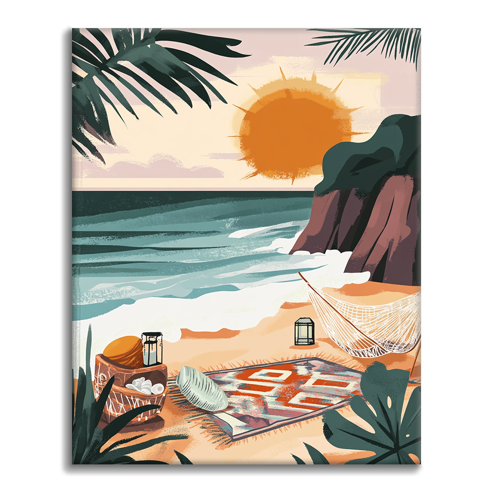 Hemlig Strand - Måla efter Nummer