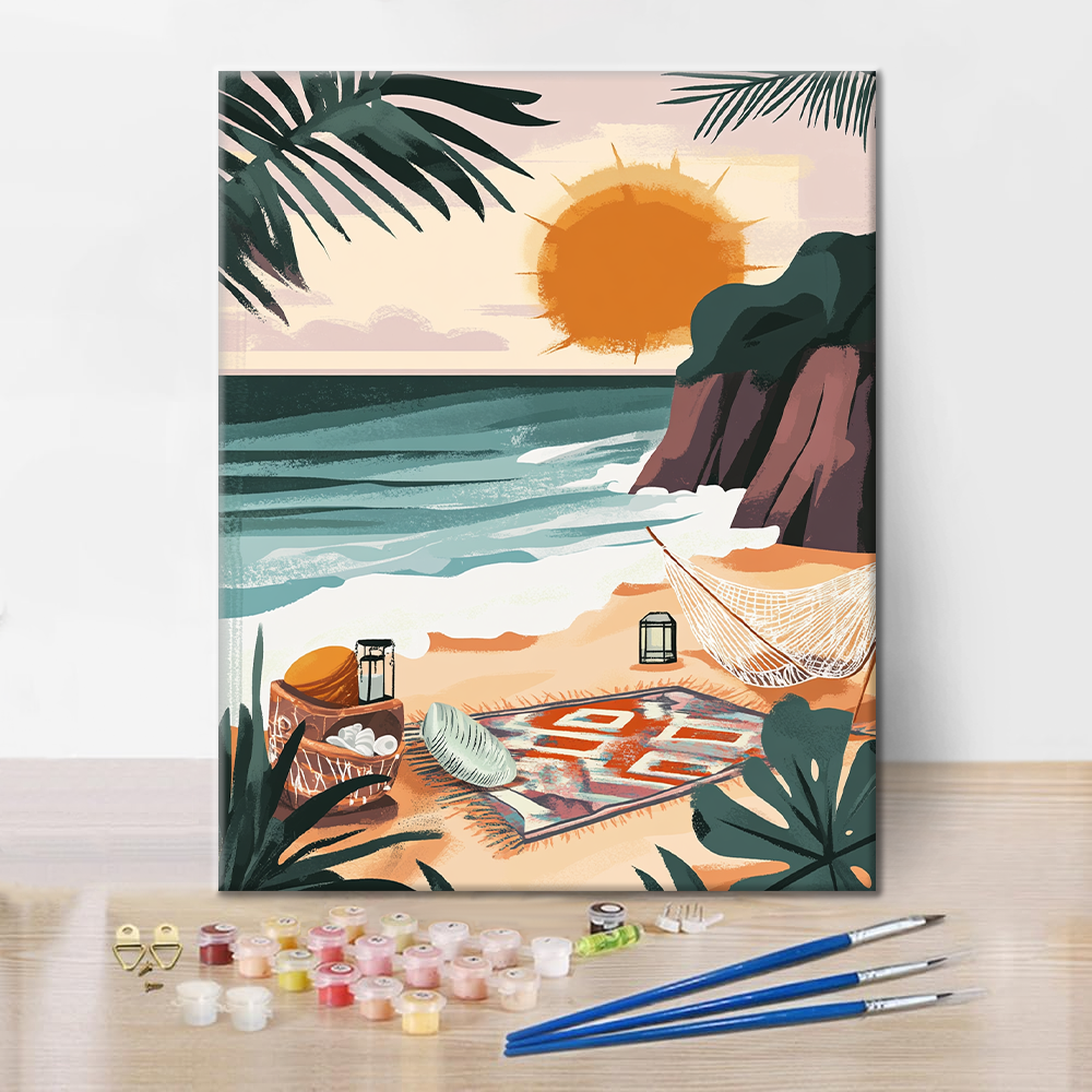 Hemlig Strand - Måla efter Nummer