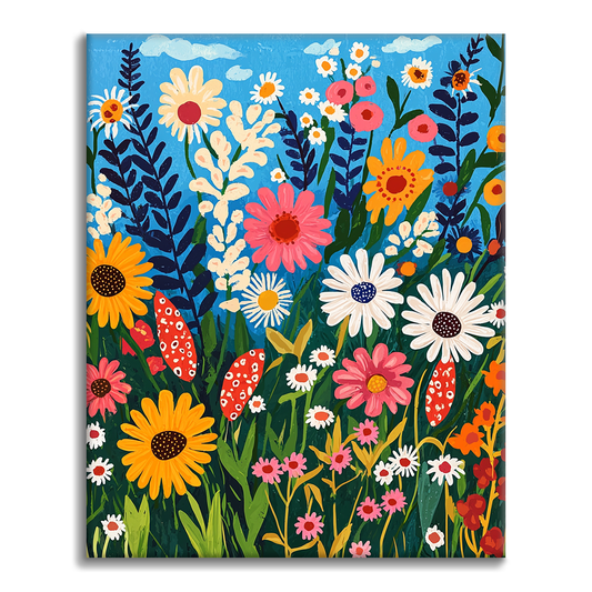 Vildblommor - Måla efter Nummer