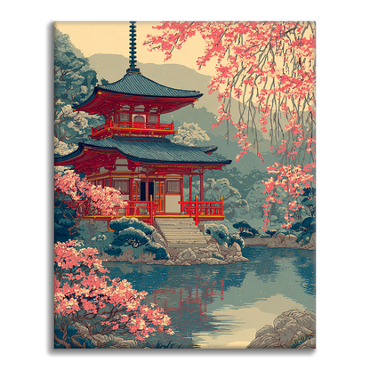 Chidori Shrine Gate - Måla efter siffror