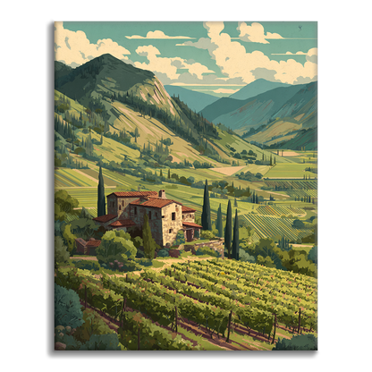 Emerald Vineyard - Måla efter siffror