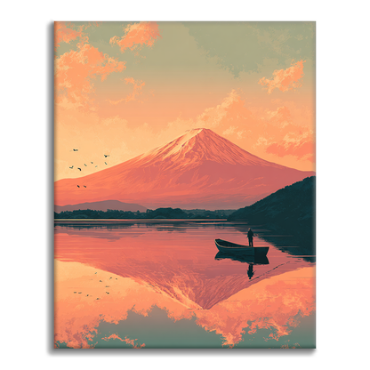 Fujisan Twilight - Måla efter siffror