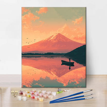 Fujisan Twilight - Måla efter siffror