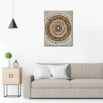 Layered Color Mandala - Måla efter siffror