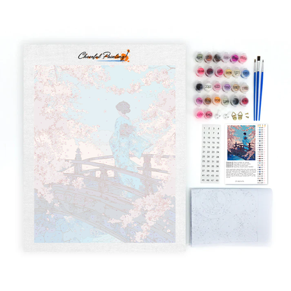 Sakura-bron - Måla efter siffror