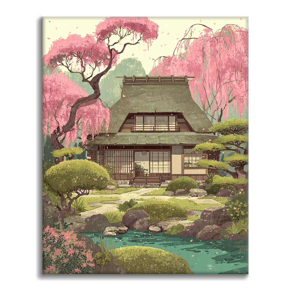 Vår Kasuga Sakura - Måla efter siffror