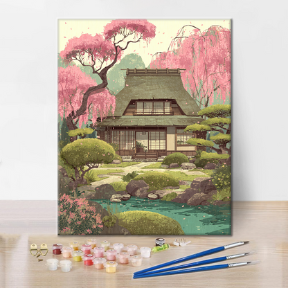 Vår Kasuga Sakura - Måla efter siffror