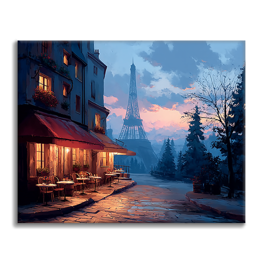 Kväll i Paris - Måla efter siffror