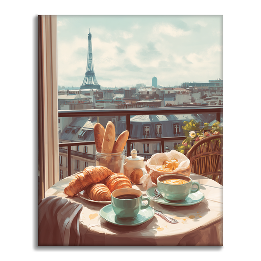 Parisisk brunch - Måla efter siffror
